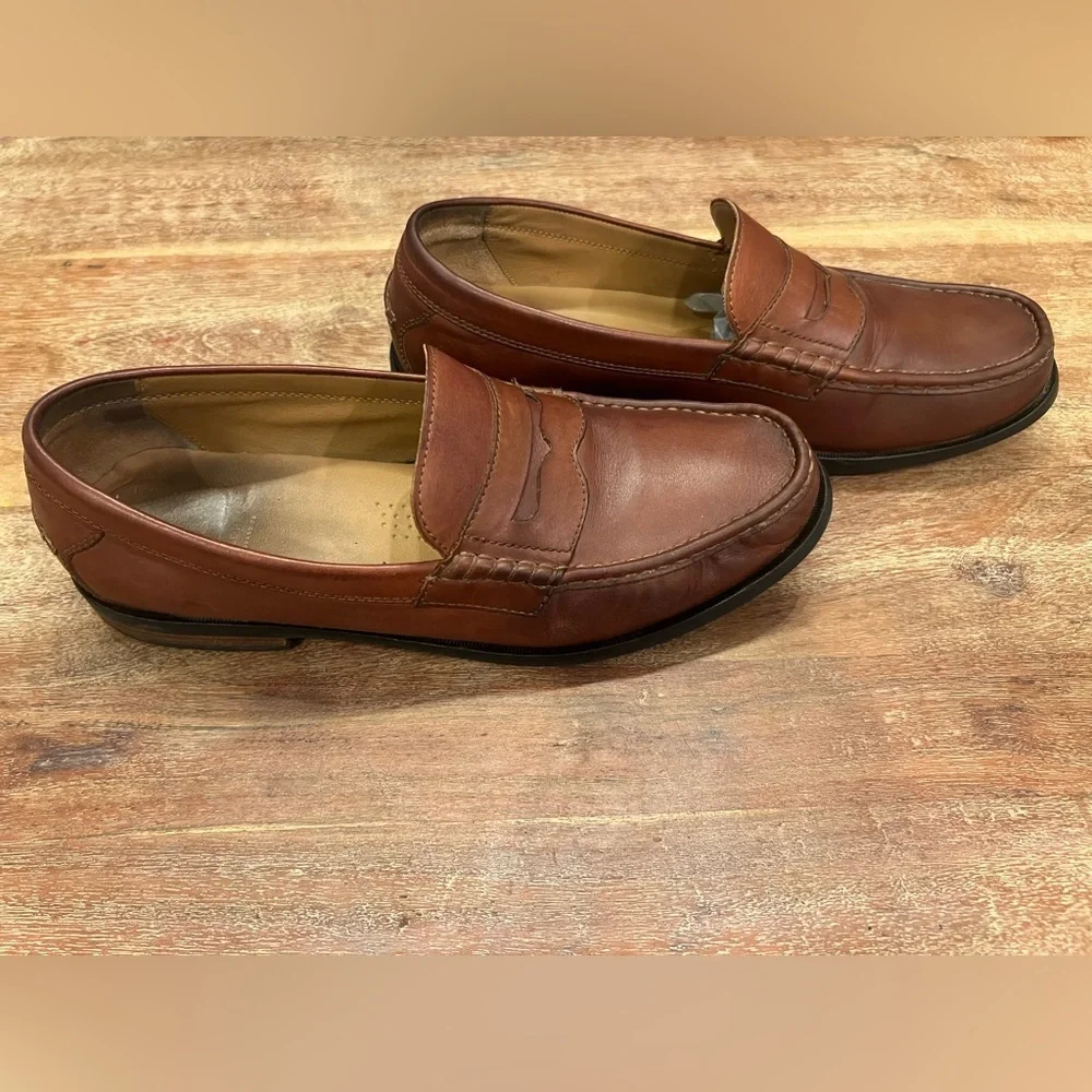 Cole‎ Haan “Pinch Friday” Size 10.5 M Brown Leather Penny Loafer